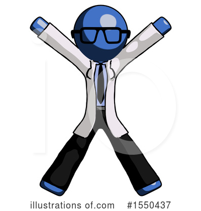 Royalty-Free (RF) Blue Design Mascot Clipart Illustration by Leo Blanchette - Stock Sample #1550437