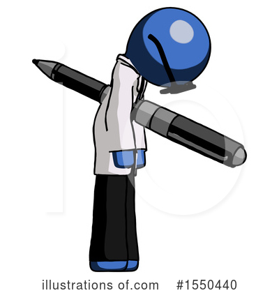 Royalty-Free (RF) Blue Design Mascot Clipart Illustration by Leo Blanchette - Stock Sample #1550440