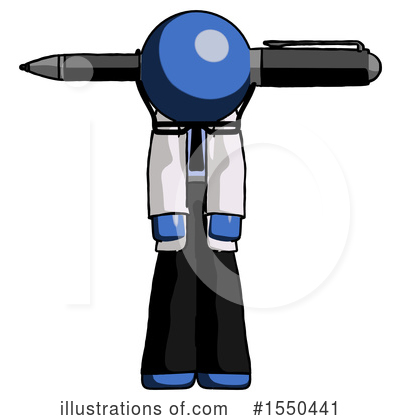Royalty-Free (RF) Blue Design Mascot Clipart Illustration by Leo Blanchette - Stock Sample #1550441