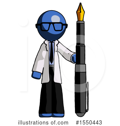Royalty-Free (RF) Blue Design Mascot Clipart Illustration by Leo Blanchette - Stock Sample #1550443