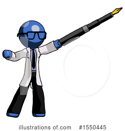 Royalty-Free (RF) Blue Design Mascot Clipart Illustration by Leo Blanchette - Stock Sample #1550445