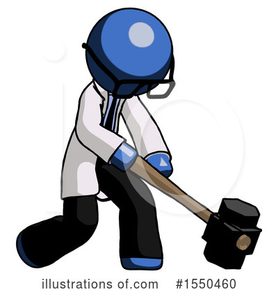 Royalty-Free (RF) Blue Design Mascot Clipart Illustration by Leo Blanchette - Stock Sample #1550460