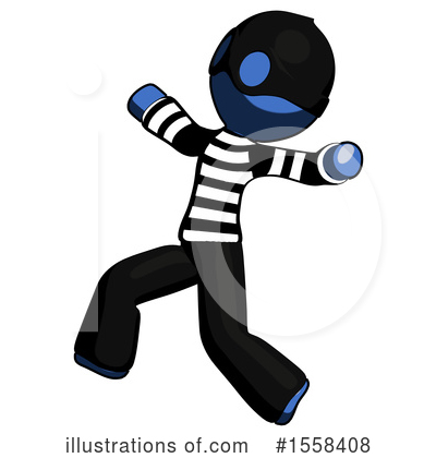 Royalty-Free (RF) Blue Design Mascot Clipart Illustration by Leo Blanchette - Stock Sample #1558408