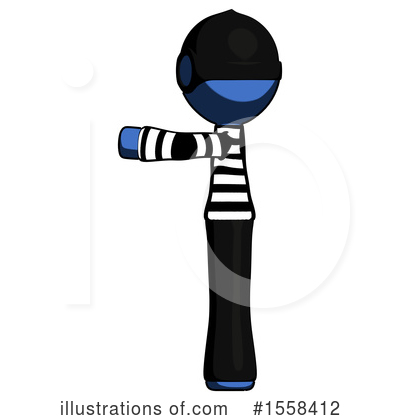 Royalty-Free (RF) Blue Design Mascot Clipart Illustration by Leo Blanchette - Stock Sample #1558412