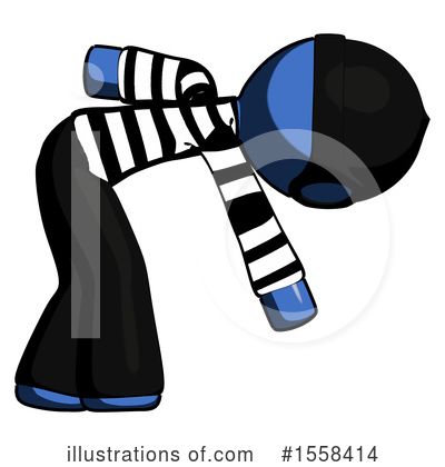 Royalty-Free (RF) Blue Design Mascot Clipart Illustration by Leo Blanchette - Stock Sample #1558414