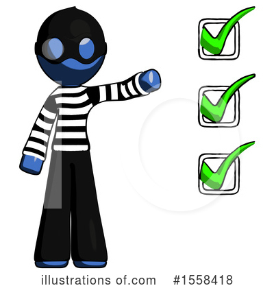 Royalty-Free (RF) Blue Design Mascot Clipart Illustration by Leo Blanchette - Stock Sample #1558418