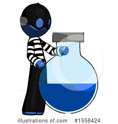 Royalty-Free (RF) Blue Design Mascot Clipart Illustration by Leo Blanchette - Stock Sample #1558424