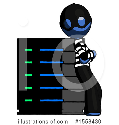 Royalty-Free (RF) Blue Design Mascot Clipart Illustration by Leo Blanchette - Stock Sample #1558430