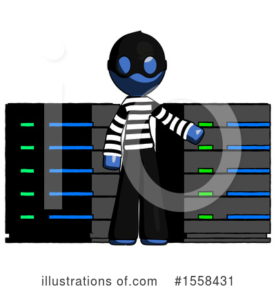 Royalty-Free (RF) Blue Design Mascot Clipart Illustration by Leo Blanchette - Stock Sample #1558431