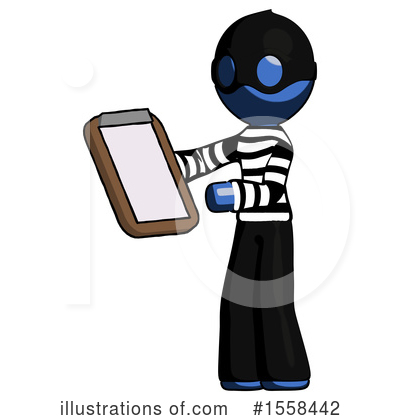 Royalty-Free (RF) Blue Design Mascot Clipart Illustration by Leo Blanchette - Stock Sample #1558442