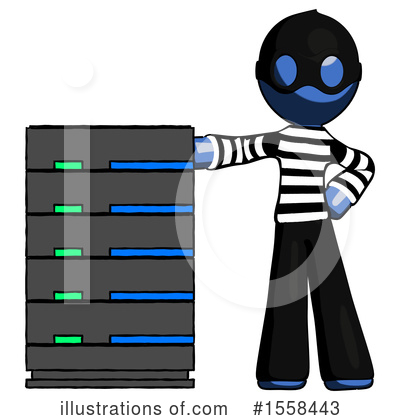 Royalty-Free (RF) Blue Design Mascot Clipart Illustration by Leo Blanchette - Stock Sample #1558443