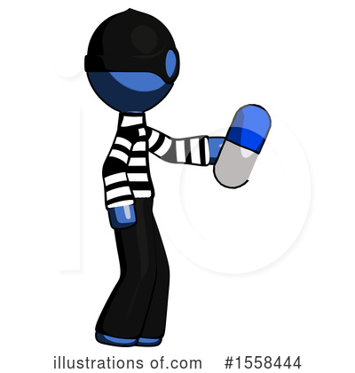 Royalty-Free (RF) Blue Design Mascot Clipart Illustration by Leo Blanchette - Stock Sample #1558444