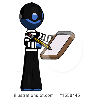 Royalty-Free (RF) Blue Design Mascot Clipart Illustration by Leo Blanchette - Stock Sample #1558445