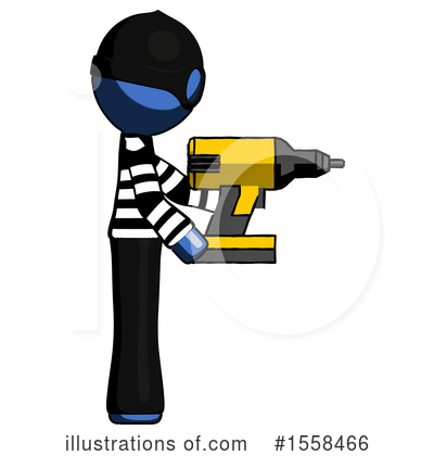 Royalty-Free (RF) Blue Design Mascot Clipart Illustration by Leo Blanchette - Stock Sample #1558466