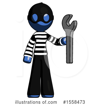Royalty-Free (RF) Blue Design Mascot Clipart Illustration by Leo Blanchette - Stock Sample #1558473