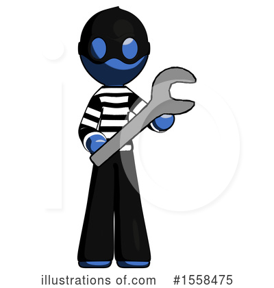 Royalty-Free (RF) Blue Design Mascot Clipart Illustration by Leo Blanchette - Stock Sample #1558475