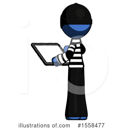 Royalty-Free (RF) Blue Design Mascot Clipart Illustration by Leo Blanchette - Stock Sample #1558477
