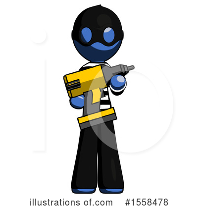 Royalty-Free (RF) Blue Design Mascot Clipart Illustration by Leo Blanchette - Stock Sample #1558478