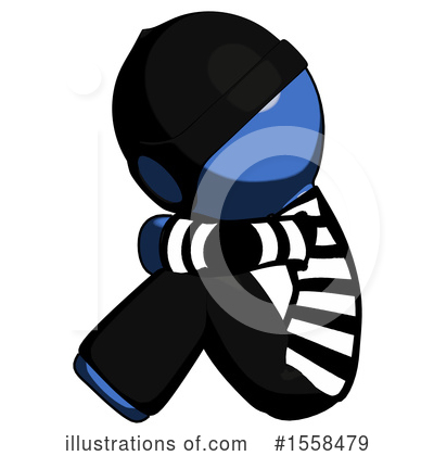 Royalty-Free (RF) Blue Design Mascot Clipart Illustration by Leo Blanchette - Stock Sample #1558479