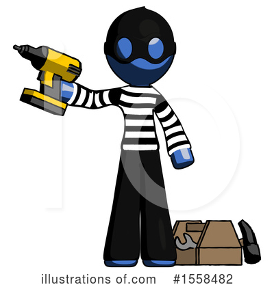 Royalty-Free (RF) Blue Design Mascot Clipart Illustration by Leo Blanchette - Stock Sample #1558482