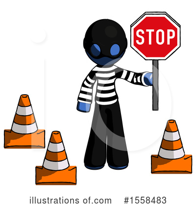 Royalty-Free (RF) Blue Design Mascot Clipart Illustration by Leo Blanchette - Stock Sample #1558483