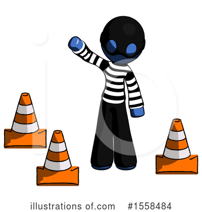 Royalty-Free (RF) Blue Design Mascot Clipart Illustration by Leo Blanchette - Stock Sample #1558484