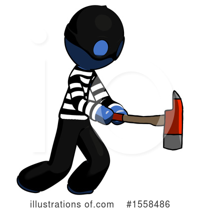 Royalty-Free (RF) Blue Design Mascot Clipart Illustration by Leo Blanchette - Stock Sample #1558486