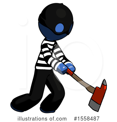 Royalty-Free (RF) Blue Design Mascot Clipart Illustration by Leo Blanchette - Stock Sample #1558487