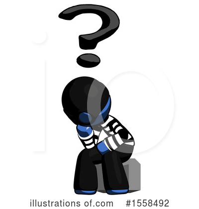 Royalty-Free (RF) Blue Design Mascot Clipart Illustration by Leo Blanchette - Stock Sample #1558492