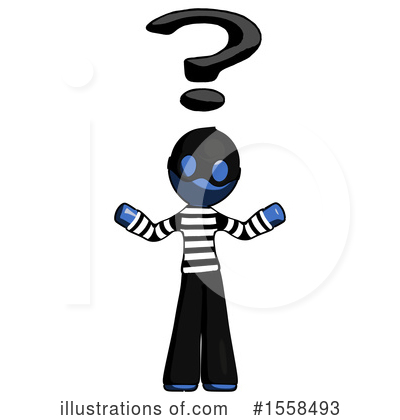 Royalty-Free (RF) Blue Design Mascot Clipart Illustration by Leo Blanchette - Stock Sample #1558493