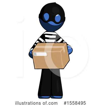 Royalty-Free (RF) Blue Design Mascot Clipart Illustration by Leo Blanchette - Stock Sample #1558495
