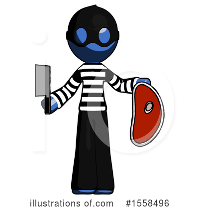 Royalty-Free (RF) Blue Design Mascot Clipart Illustration by Leo Blanchette - Stock Sample #1558496