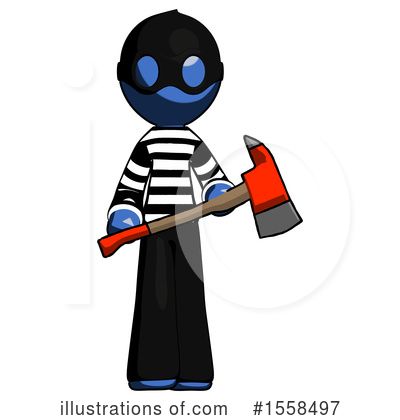 Royalty-Free (RF) Blue Design Mascot Clipart Illustration by Leo Blanchette - Stock Sample #1558497