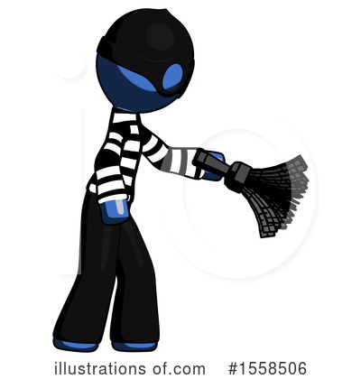 Royalty-Free (RF) Blue Design Mascot Clipart Illustration by Leo Blanchette - Stock Sample #1558506