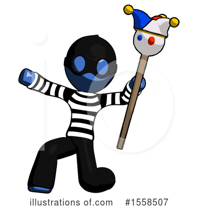 Royalty-Free (RF) Blue Design Mascot Clipart Illustration by Leo Blanchette - Stock Sample #1558507