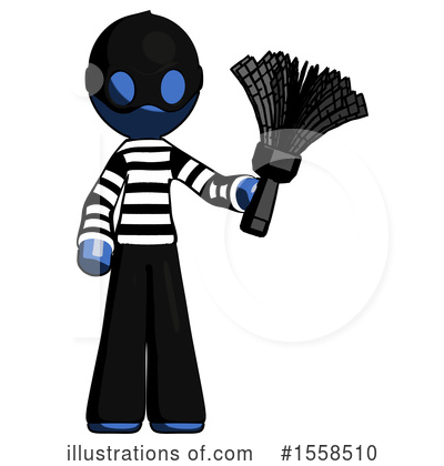 Royalty-Free (RF) Blue Design Mascot Clipart Illustration by Leo Blanchette - Stock Sample #1558510