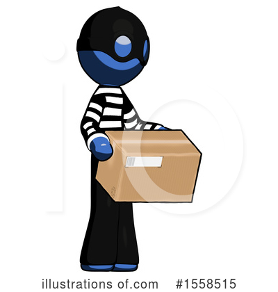 Royalty-Free (RF) Blue Design Mascot Clipart Illustration by Leo Blanchette - Stock Sample #1558515