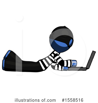 Royalty-Free (RF) Blue Design Mascot Clipart Illustration by Leo Blanchette - Stock Sample #1558516