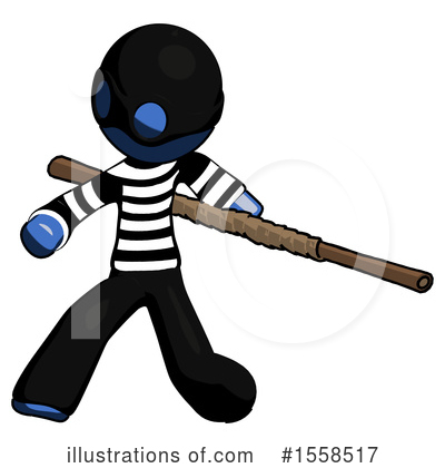 Royalty-Free (RF) Blue Design Mascot Clipart Illustration by Leo Blanchette - Stock Sample #1558517