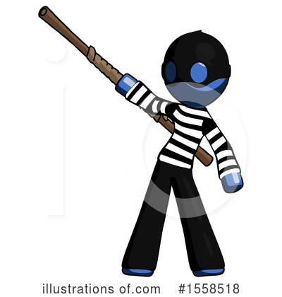 Royalty-Free (RF) Blue Design Mascot Clipart Illustration by Leo Blanchette - Stock Sample #1558518