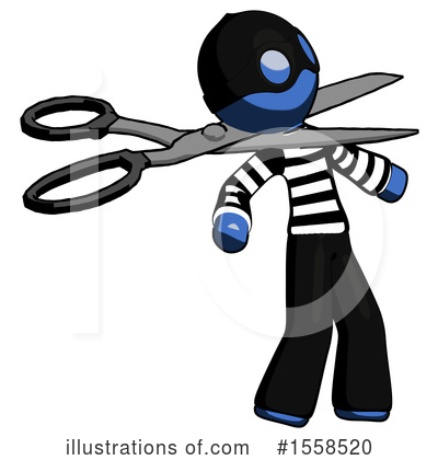 Royalty-Free (RF) Blue Design Mascot Clipart Illustration by Leo Blanchette - Stock Sample #1558520