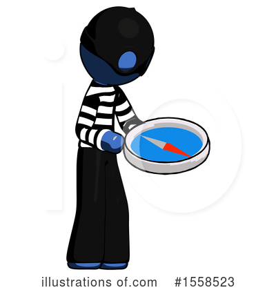 Royalty-Free (RF) Blue Design Mascot Clipart Illustration by Leo Blanchette - Stock Sample #1558523