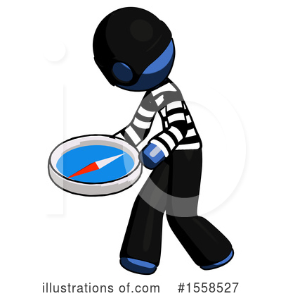Royalty-Free (RF) Blue Design Mascot Clipart Illustration by Leo Blanchette - Stock Sample #1558527