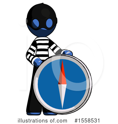 Royalty-Free (RF) Blue Design Mascot Clipart Illustration by Leo Blanchette - Stock Sample #1558531