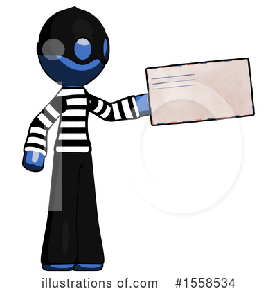 Royalty-Free (RF) Blue Design Mascot Clipart Illustration by Leo Blanchette - Stock Sample #1558534