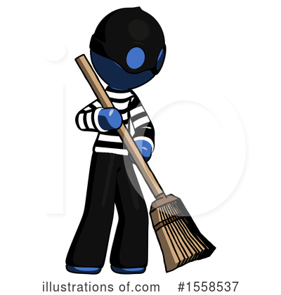 Royalty-Free (RF) Blue Design Mascot Clipart Illustration by Leo Blanchette - Stock Sample #1558537