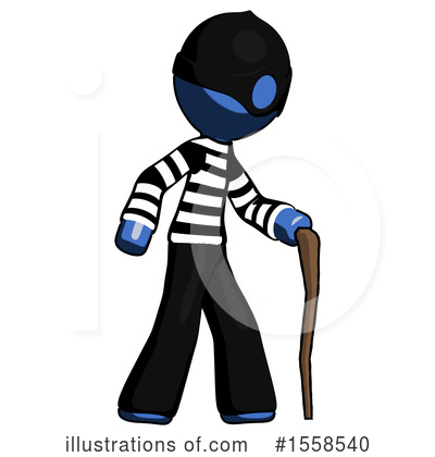 Royalty-Free (RF) Blue Design Mascot Clipart Illustration by Leo Blanchette - Stock Sample #1558540