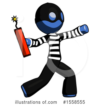 Royalty-Free (RF) Blue Design Mascot Clipart Illustration by Leo Blanchette - Stock Sample #1558555