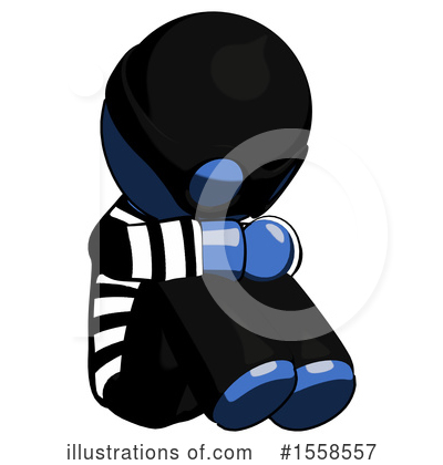 Royalty-Free (RF) Blue Design Mascot Clipart Illustration by Leo Blanchette - Stock Sample #1558557