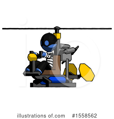 Royalty-Free (RF) Blue Design Mascot Clipart Illustration by Leo Blanchette - Stock Sample #1558562